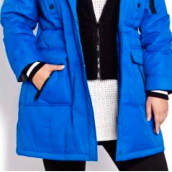 COAT, PARKA, LAPIS (Blue), SIZE 4X, FRONT ZIP, DETACHABLE HOOD, LOTS OF POCKETS, - Picture 3 of 9